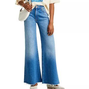 MOTHER The Roller High Rise Wide Leg Jeans in Work Hard Play Hard size 33 (16)